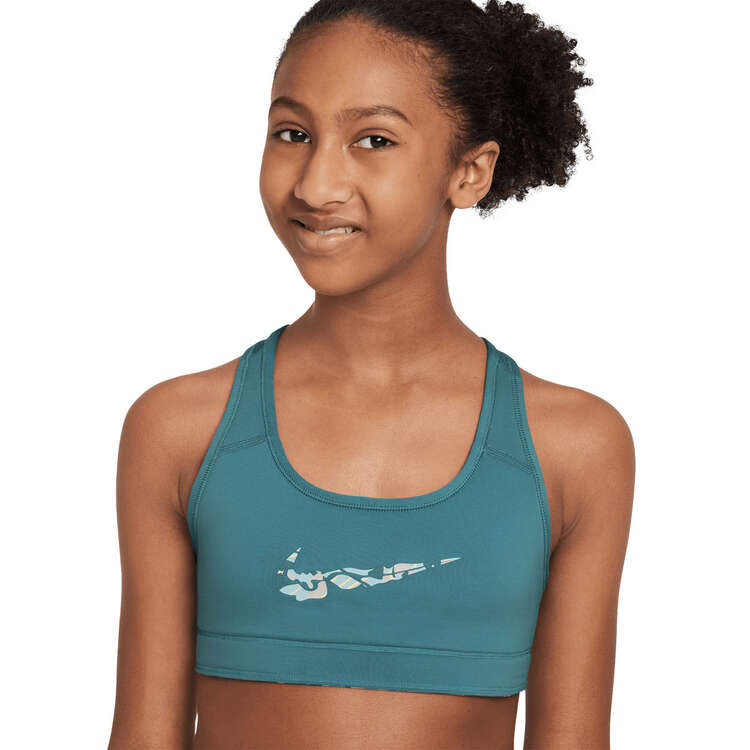 Nike Girls Swoosh Plus Reversible Bra Blue XL, Blue, rebel_hi-res
