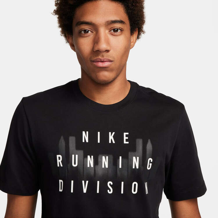 Nike Mens Dri-FIT Run Division Running Tee, Black, rebel_hi-res