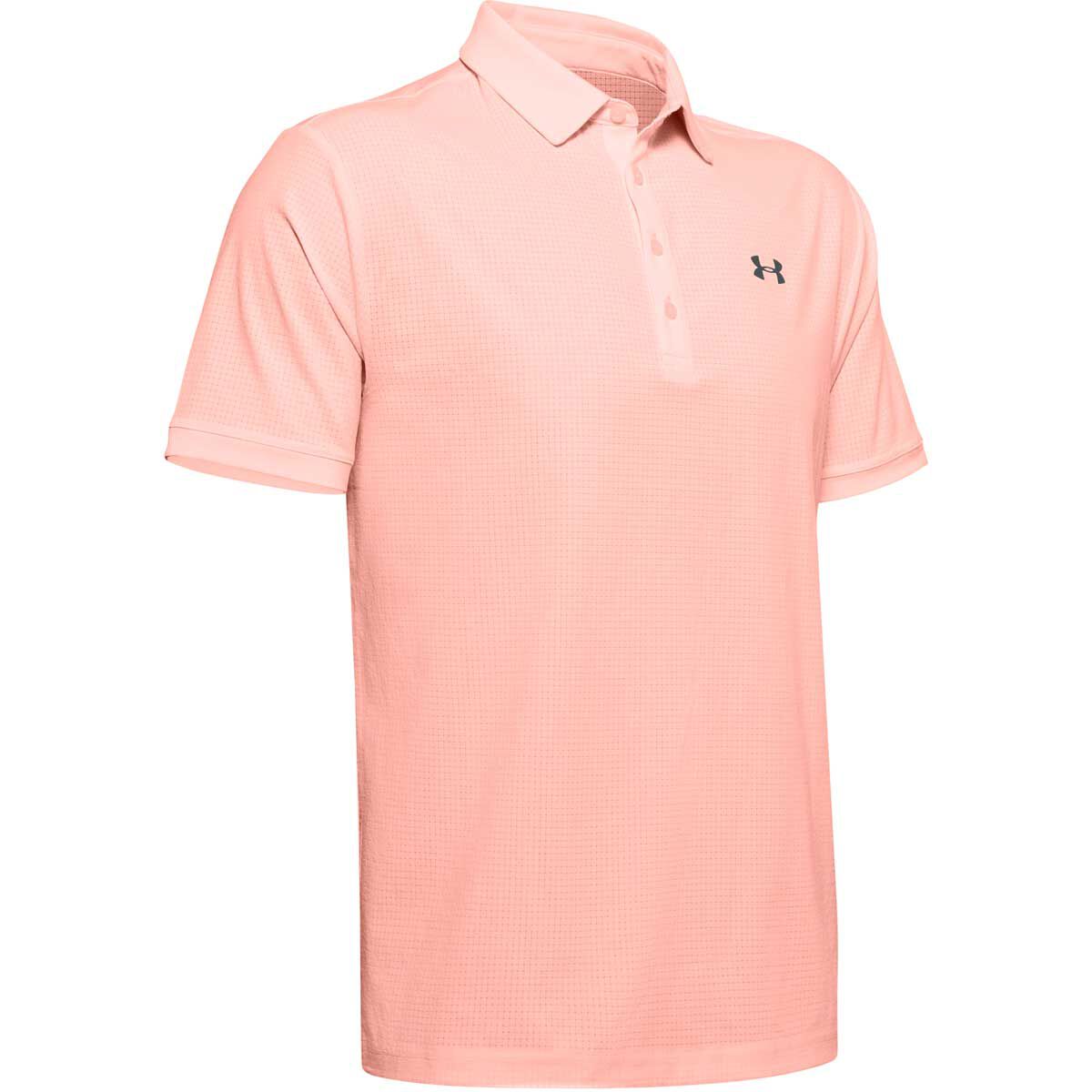 men's under armour pink polo