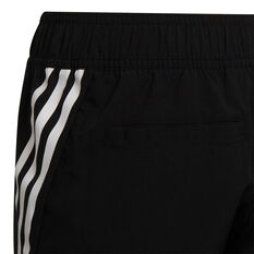 adidas Girls AEROREADY 3-Stripes Woven Shorts, Black, rebel_hi-res
