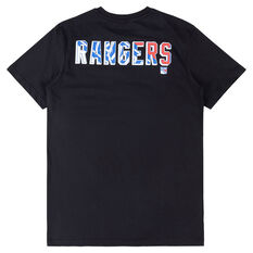 Majestic New York Rangers Mens Logo Tee Black S, Black, rebel_hi-res