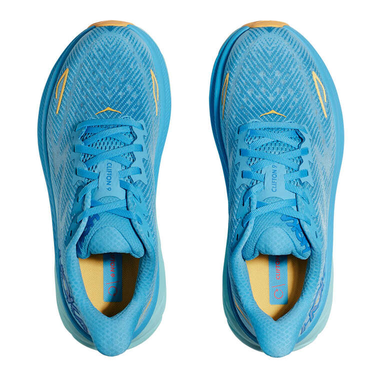 HOKA Clifton 9 Womens Running Shoes, Blue, rebel_hi-res