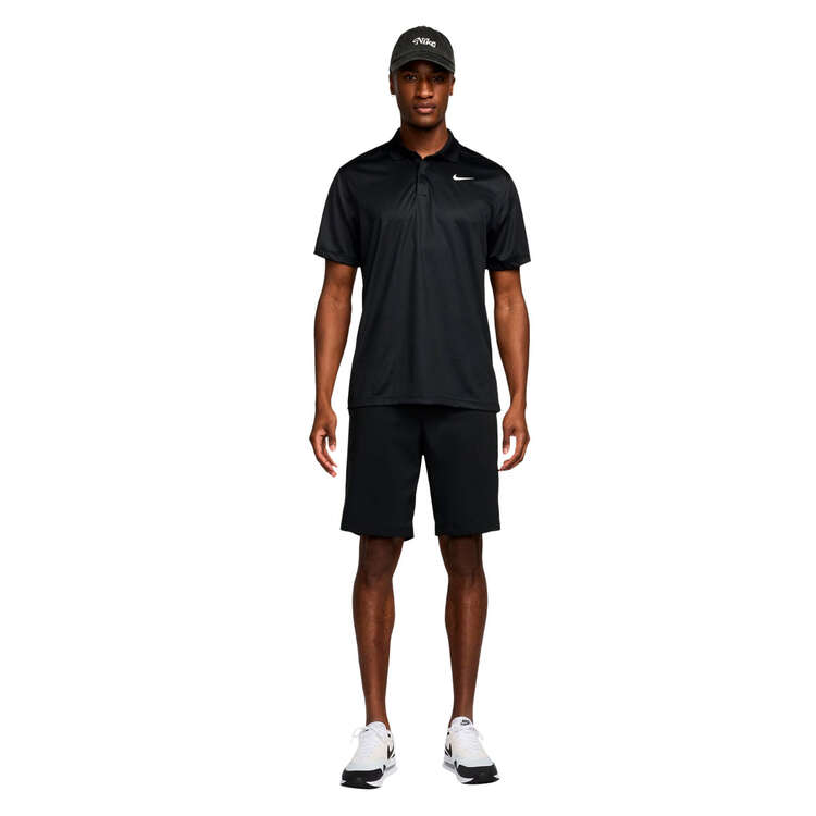 Nike Mens Dri-FIT Victory Golf Polo, Black/White, rebel_hi-res