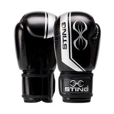 Sting Armalite Boxing Gloves Black / Silver 10oz, Black / Silver, rebel_hi-res