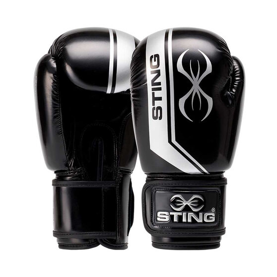 Sting Armalite Boxing Gloves, Black / Silver, rebel_hi-res