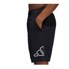 adidas Mens Axis Woven Heather Training Shorts, Black, rebel_hi-res