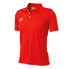 Umbro Mens Polo Red XS, Red, rebel_hi-res