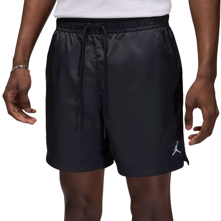 Jordan Mens Poolside 5" Shorts, Black/White, rebel_hi-res