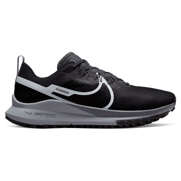 Nike React Pegasus Trail 4 Mens Trail Running Shoes Black/Grey US 7, Black/Grey, rebel_hi-res