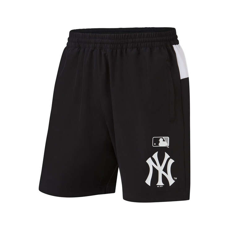 New York Yankees Mens Training Shorts, Black, rebel_hi-res