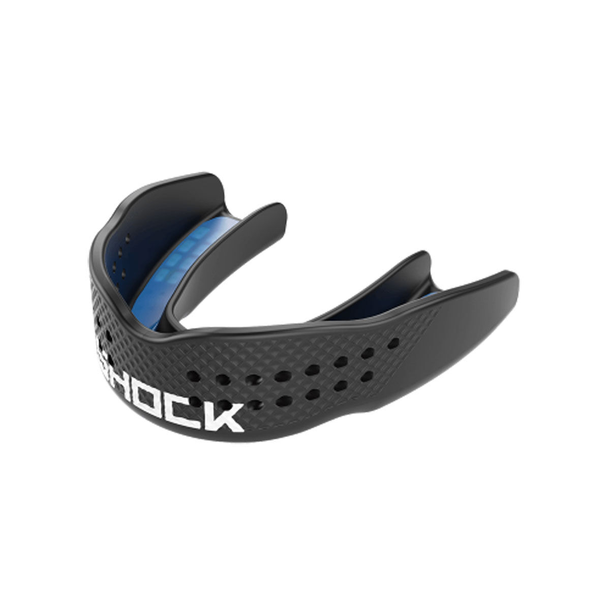 Shock Doctor Youth Superfit Mouthguard In Black NRL Rugby AFL Sport 