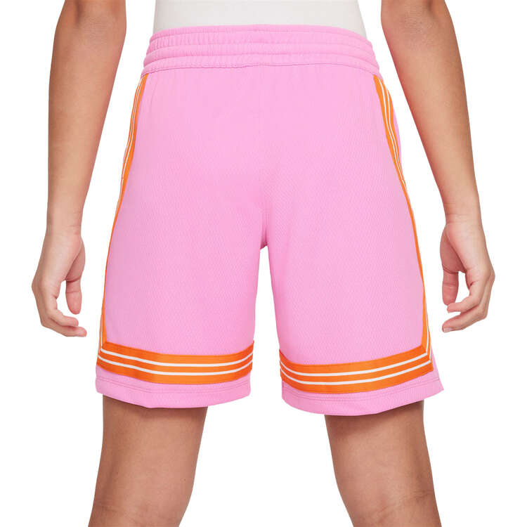 Nike Girls Fly Crossover Basketball Shorts Pink XS, Pink, rebel_hi-res