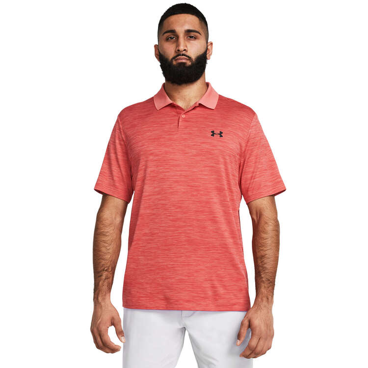 Under Armour Mens Performance 3.0 Polo Shirt, Pink, rebel_hi-res