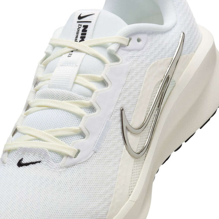 Nike Downshifter 13 Womens Running Shoes, White/Silver, rebel_hi-res