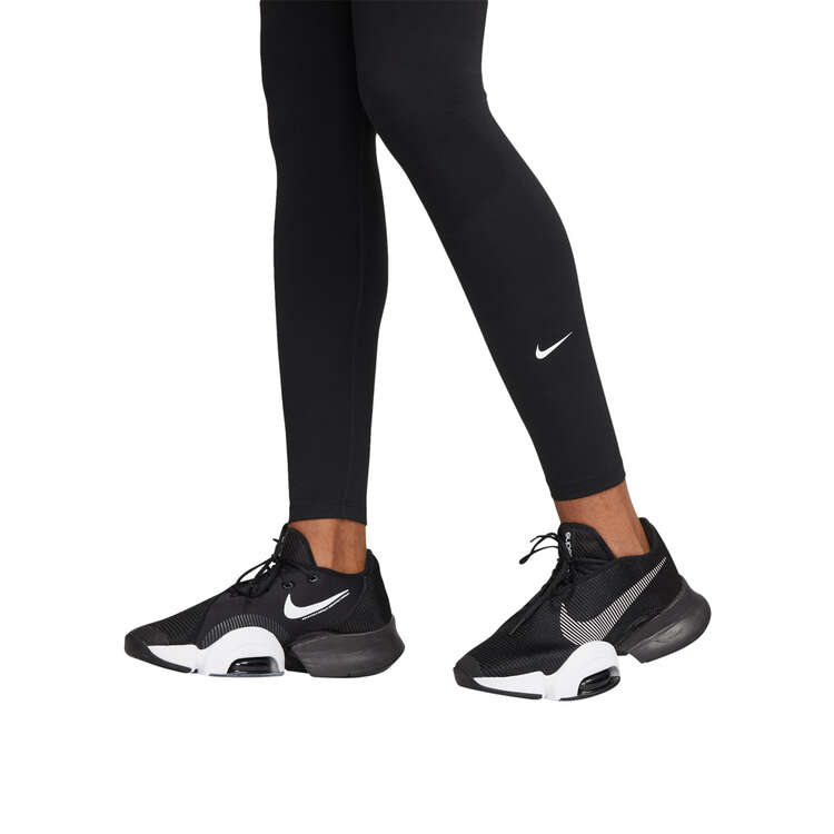 Nike One Womens High-Rise Tights, Black, rebel_hi-res