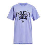 Under Armour Project Rock Girls Campus Tee, , rebel_hi-res