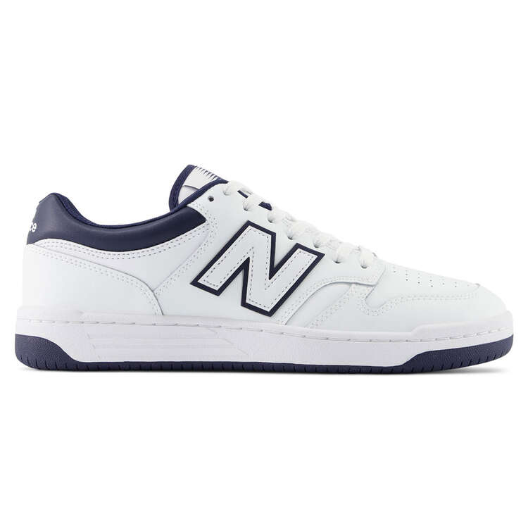 New Balance BB480 Casual Shoes, White/Navy, rebel_hi-res