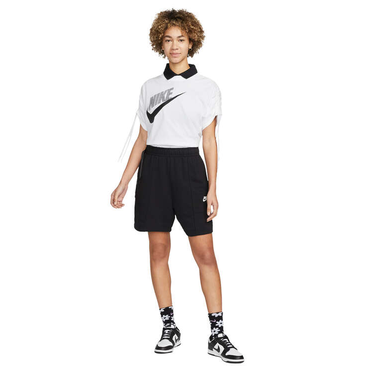 Nike Womens Sportswear High-Rise Fleece Dance Shorts Black XS | Rebel Sport