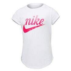 Nike Girls Script Futura Tee White/Pink 4, White/Pink, rebel_hi-res