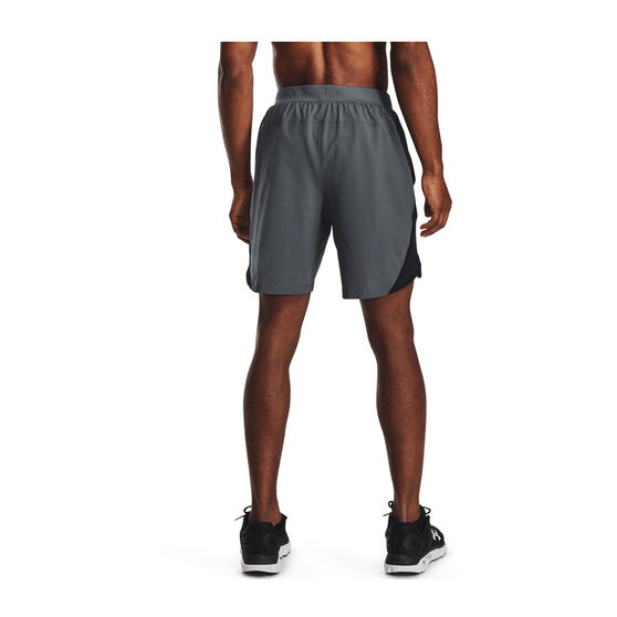 Under Armour Mens Launch 7inch Running Shorts, Grey, rebel_hi-res