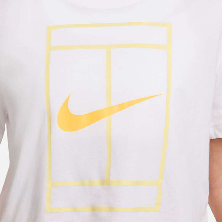 Nike Womens Dri-FIT Heritage Crop Top, White, rebel_hi-res