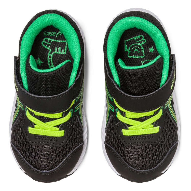 Asics Contend 8 Toddlers Shoes Black/Green US 4, Black/Green, rebel_hi-res