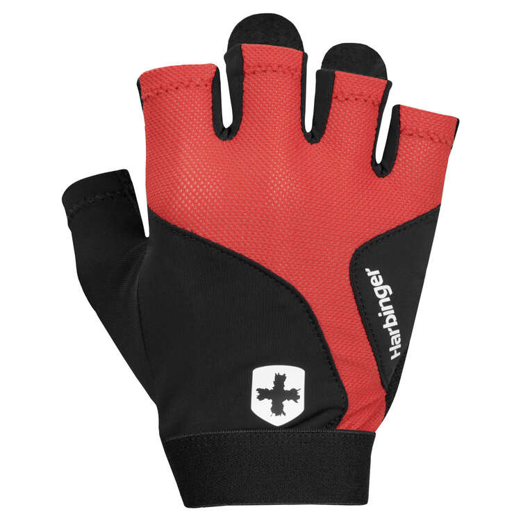 Harbinger Mens Flexfit Gloves Black/Red S, Black/Red, rebel_hi-res