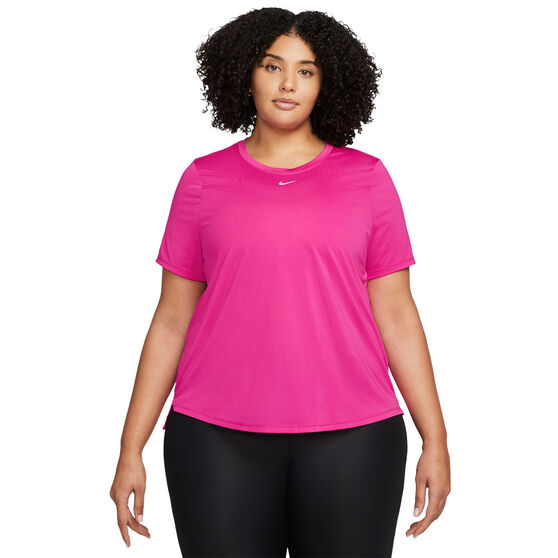 Nike Womens Dri-FIT One Standard Tee, Pink, rebel_hi-res