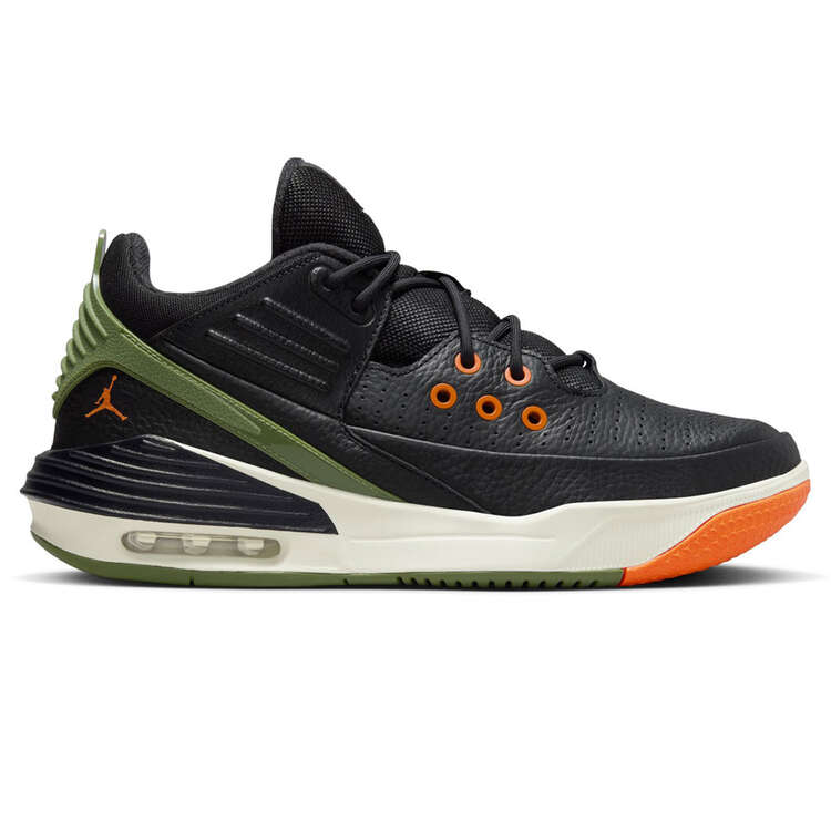 Jordan Max Aura 5 Basketball Shoes, Black/Olive, rebel_hi-res
