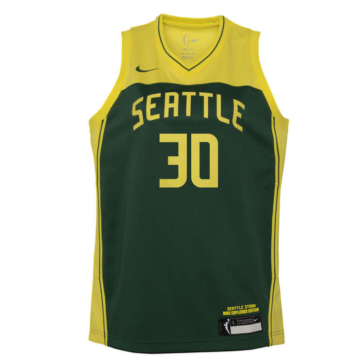 Seattle Storm Breanna Stewart 2021 Kids Basketball Jersey Green S, Green, rebel_hi-res