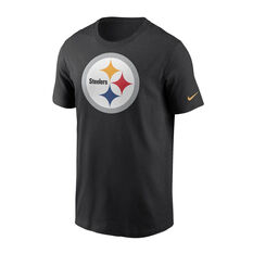 Pittsburgh Steelers 2020 Mens Logo Essential Tee Black S, Black, rebel_hi-res