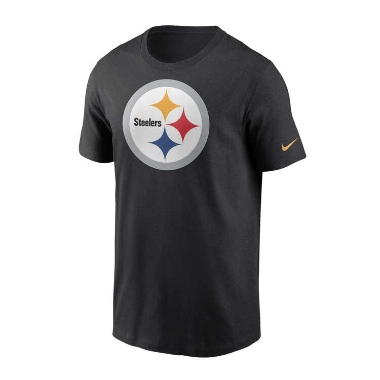 Pittsburgh Steelers 2020 Mens Logo Essential Tee, Black, rebel_hi-res