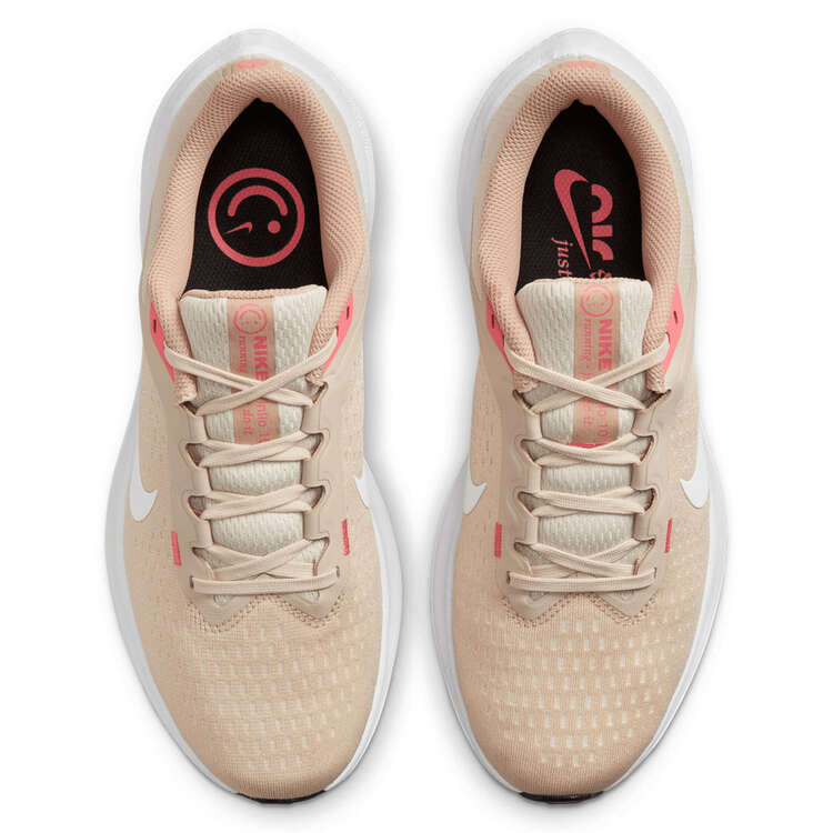 Nike Air Winflo 10 Womens Running Shoes, Tan/White, rebel_hi-res