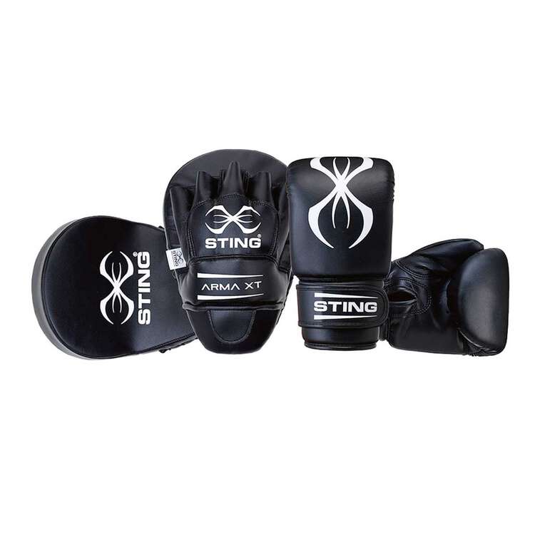 Sting Arma XT Combo Boxing Kit Black / White S / M, Black / White, rebel_hi-res