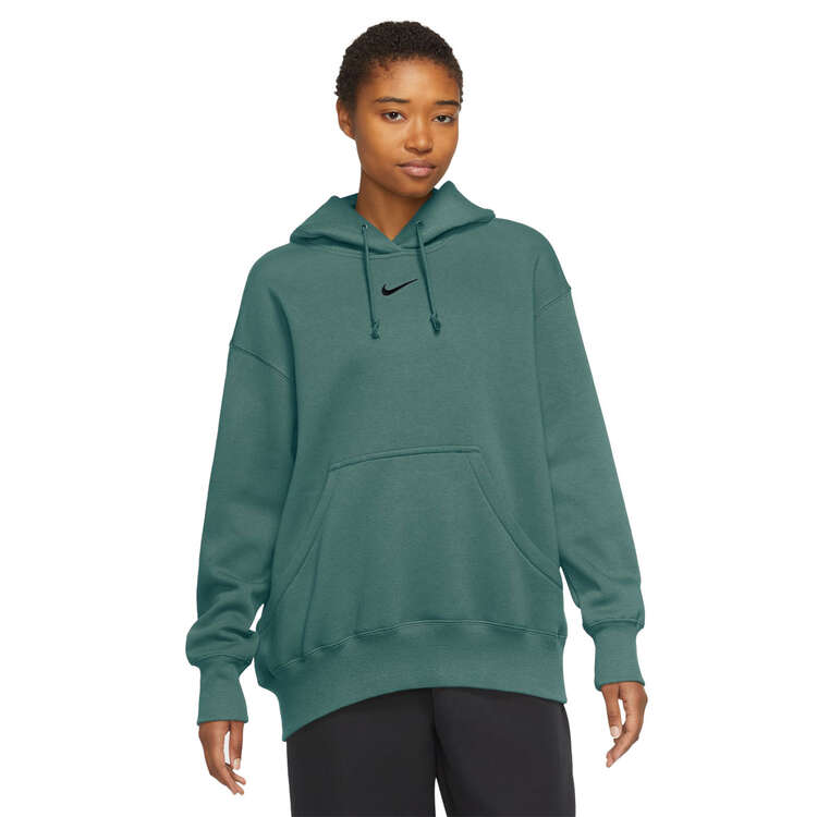 Nike Womens Phoenix Oversized Pullover Hoodie Green XS, Green, rebel_hi-res