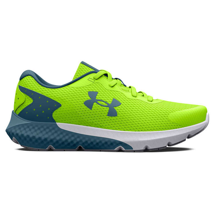 Under Armour Rogue 3 PS Kids Running Shoes Green/Blue US 11, Green/Blue, rebel_hi-res