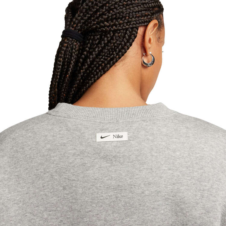 Nike Womens Phoenix Fleece Oversized Logo Hoodie, Grey, rebel_hi-res