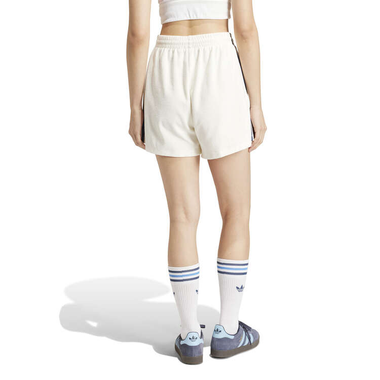 adidas Originals Womens Terry Shorts, White, rebel_hi-res