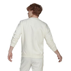 adidas Sportswear Mens Fleece Sweatshirt, White, rebel_hi-res