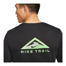 Nike Mens Dri-FIT Trail Running Long Sleeve Tee, Black, rebel_hi-res