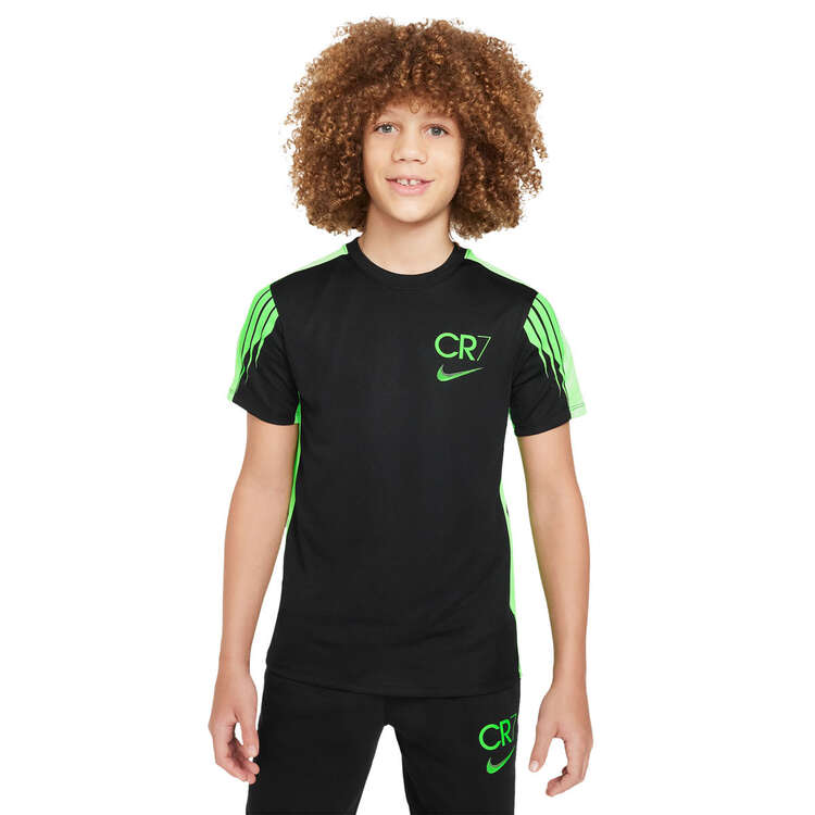 Nike Kids CR7 Dri-FIT Academy 23 Football Top Black/Green XS, Black/Green, rebel_hi-res