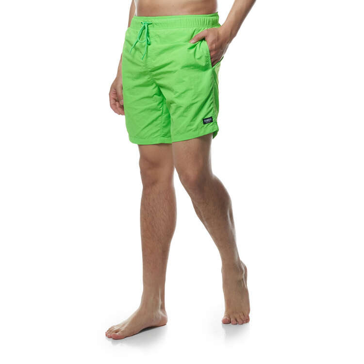 Tahwalhi Mens Solid Pool Shorts, Green, rebel_hi-res