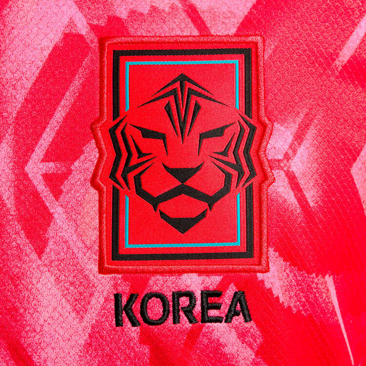 Korea 2024/25 Stadium Home Football Jersey, Red/Teal, rebel_hi-res