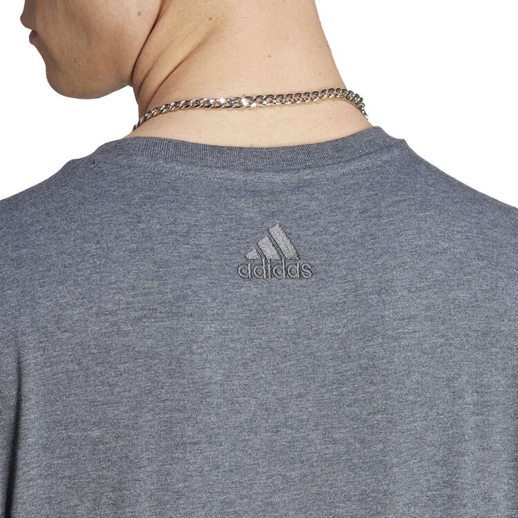 adidas Mens Essentials Single Jersey Big Logo Tee, Darkgrey, rebel_hi-res