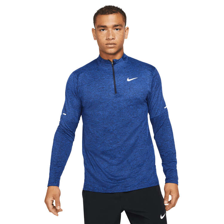 Nike Men's Dri-FIT Elements 1/2 Zip Running Top Blue S, Blue, rebel_hi-res