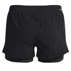 Under Armour Womens Iso-Chill 2 In 1 Shorts Black XS, Black, rebel_hi-res