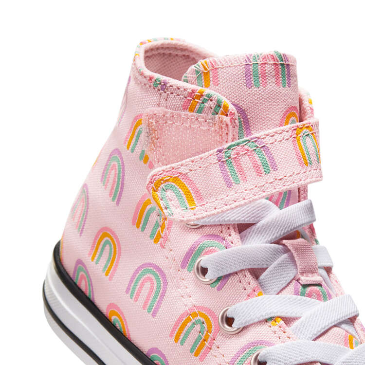 Converse Chuck Taylor All Star High 1V Rainbows Kids Casual Shoes, Pink/Multi, rebel_hi-res
