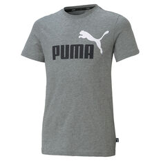 Puma Boys Essentials Logo Tee Grey XS, Grey, rebel_hi-res