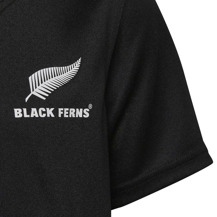 Black Ferns Kids 2022 Rugby World Cup Replica Jersey Black 16, Black, rebel_hi-res