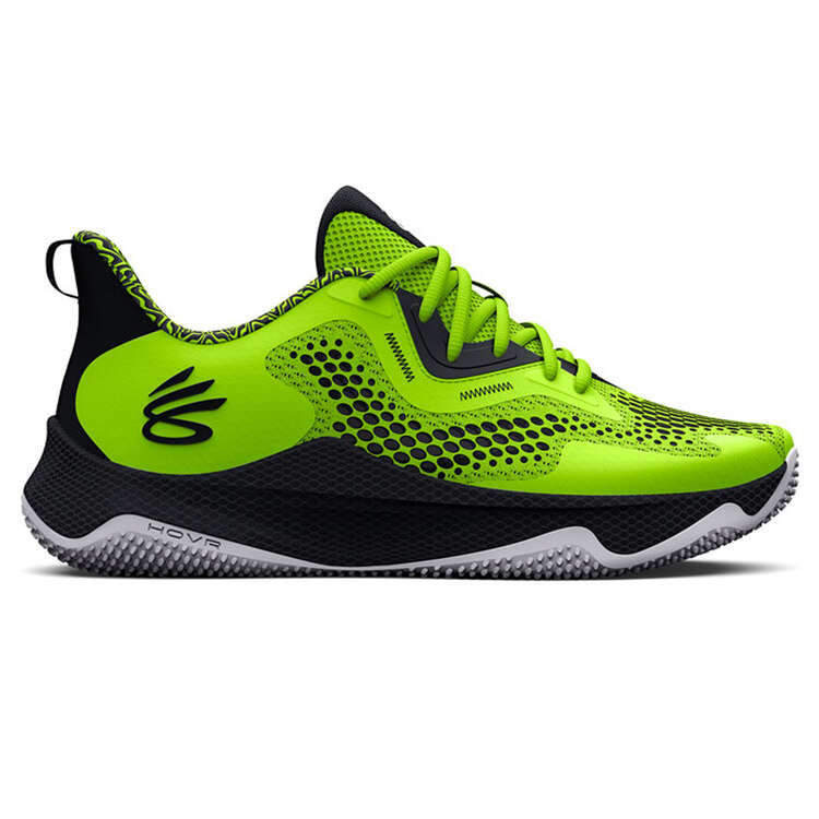 Under Armour Curry HOVR Splash 3 AP Basketball Shoes, Lime/Black, rebel_hi-res